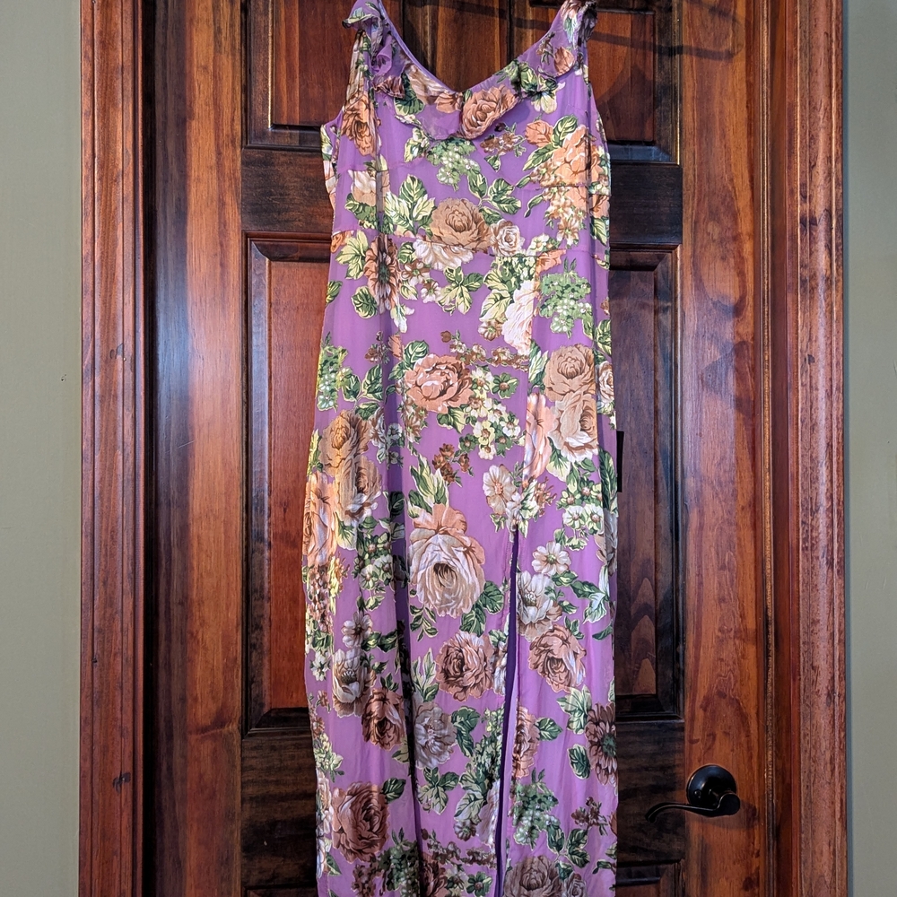 Lulu's Purple Spaghetti Strap Maxi Dress for Weddings
